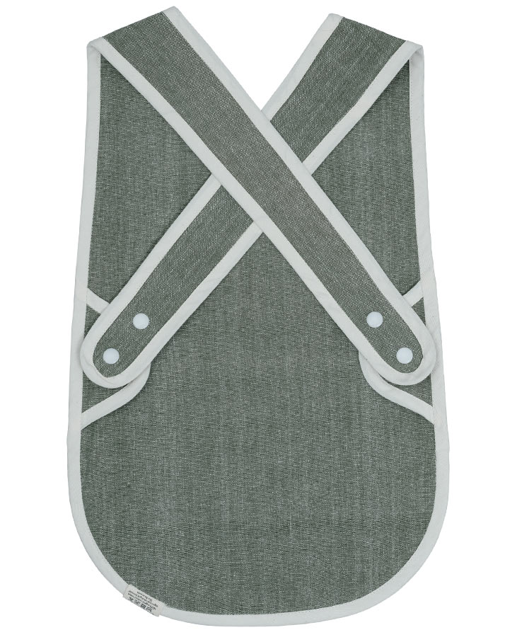 Lätzchen CROSS BACK in chambray olive