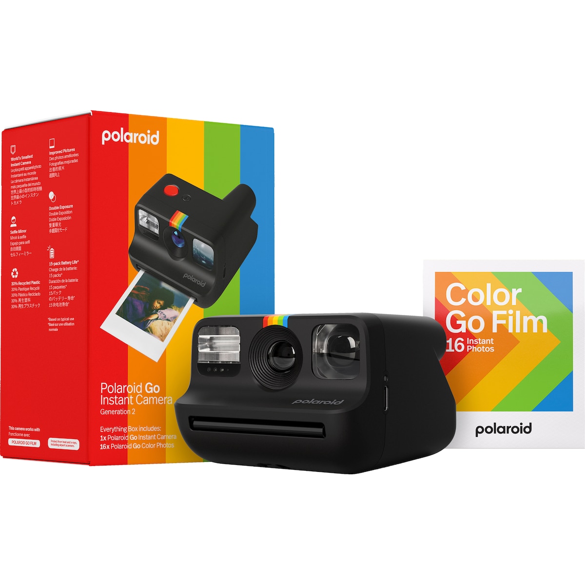 Polaroid Go Gen 2 analog kamera startsett (sort)