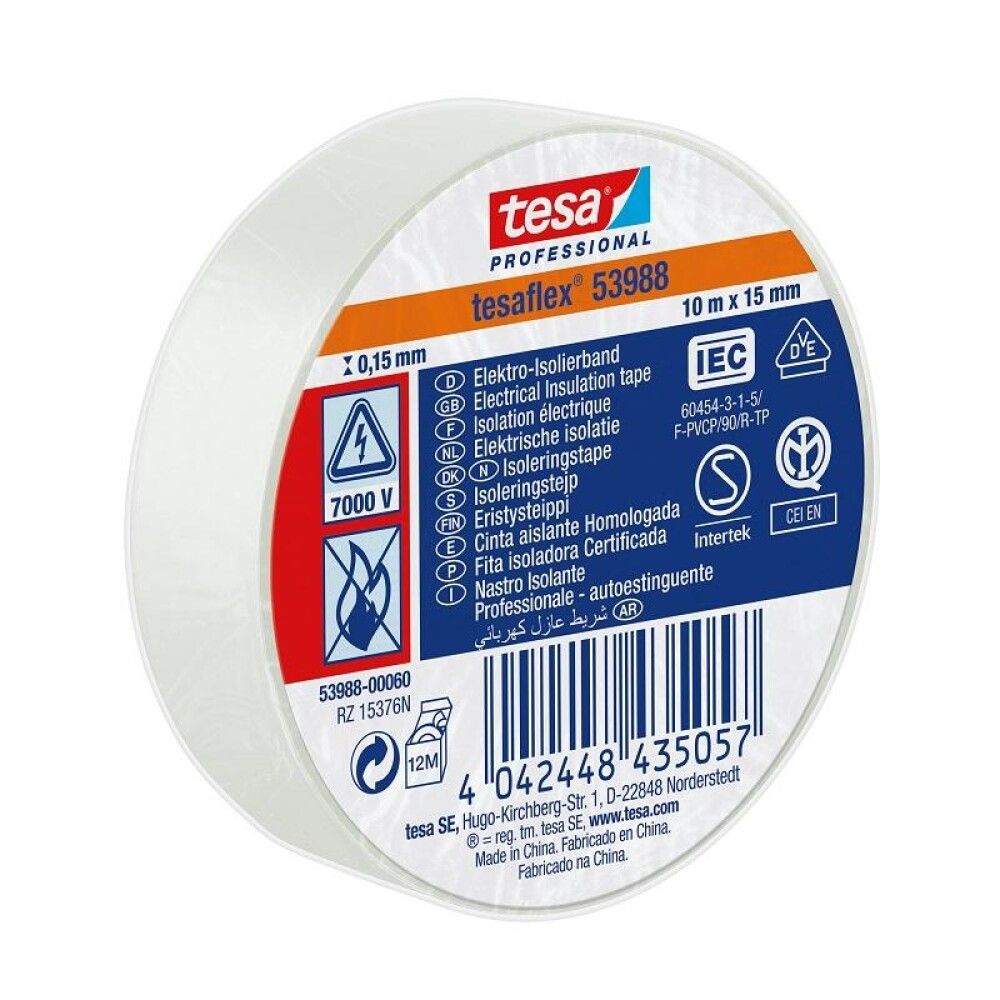 ISOLERINGSTAPE TESA 10MX15MM HVIT