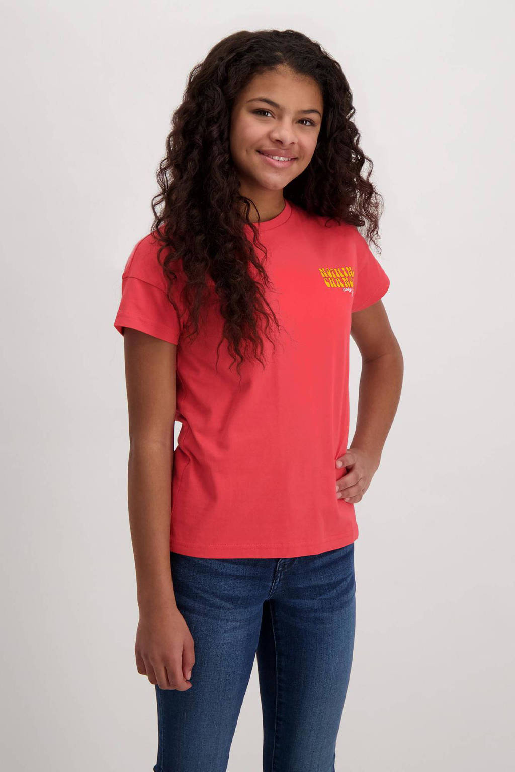 Cars T-shirt FAJAH met backprint fuchsiaroze
