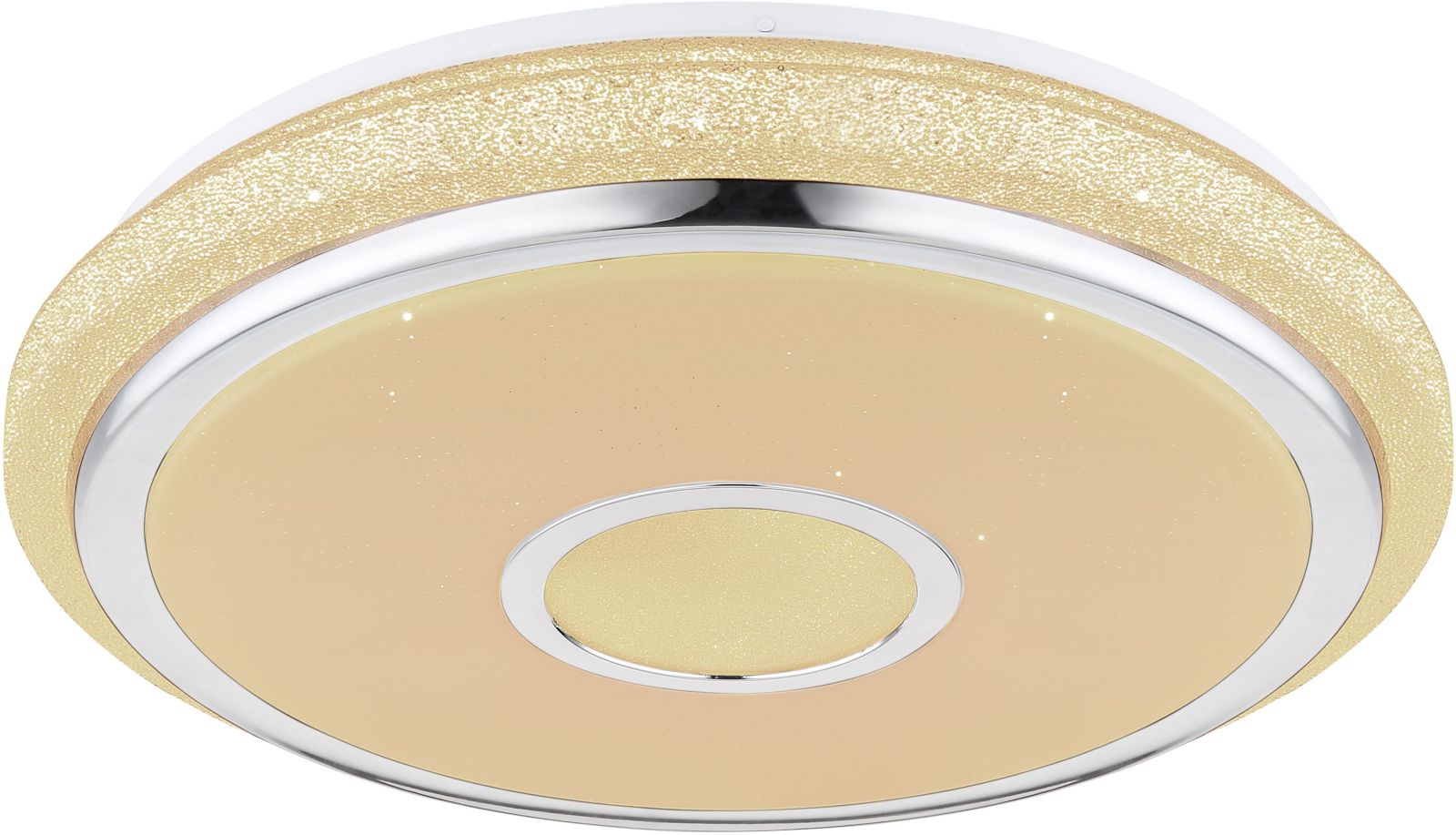 LED-Deckenleuchte - weiß verchromt - Kristall-Effekt - Ø 50 cm