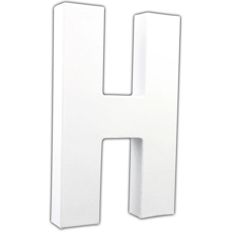 Lettre H 20,5cm - Blanc