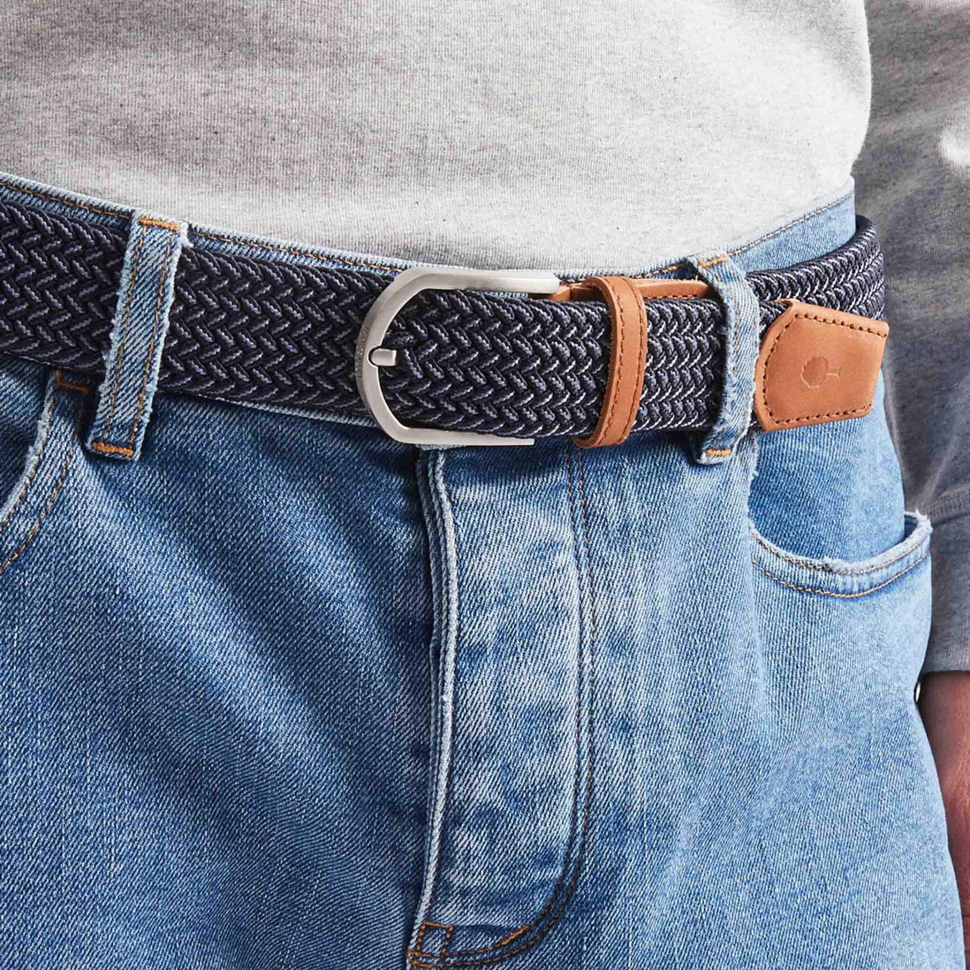 Ceinture bleu foncé & blanc bleu foncé & blanc - modèle Belt