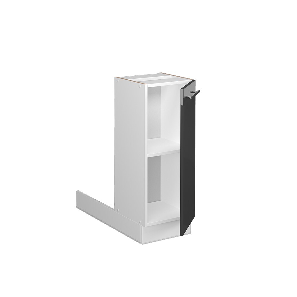 Vicco Regalinselunterschrank Küchenschrank Küchenmöbel Fame-Line Weiß Anthrazit 30 cm modern Hochglanz Küche Einbauküche Kücheninsel Drehtür Einlegeboden Blende Küchenunterschrank Küchenzeile