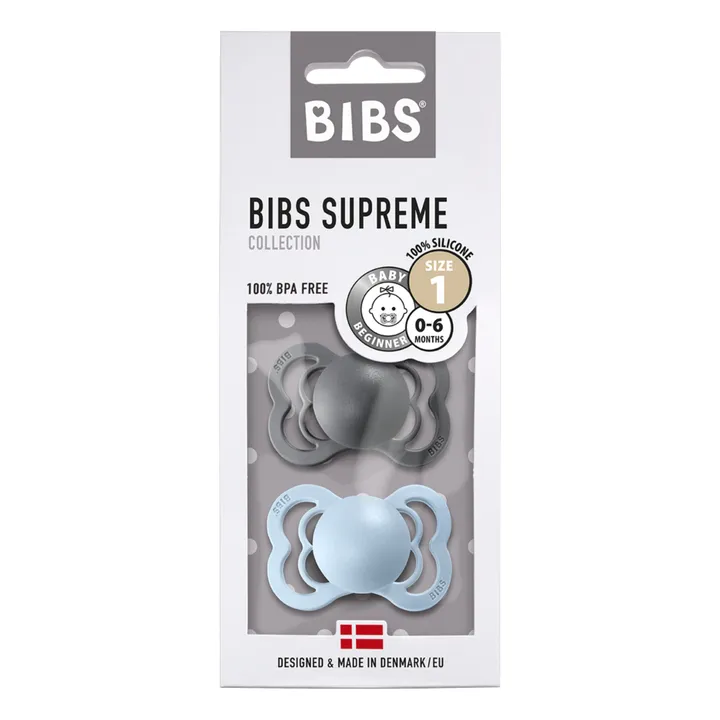 Bibs Tétines en silicone - Set de 2 | Bleu ciel