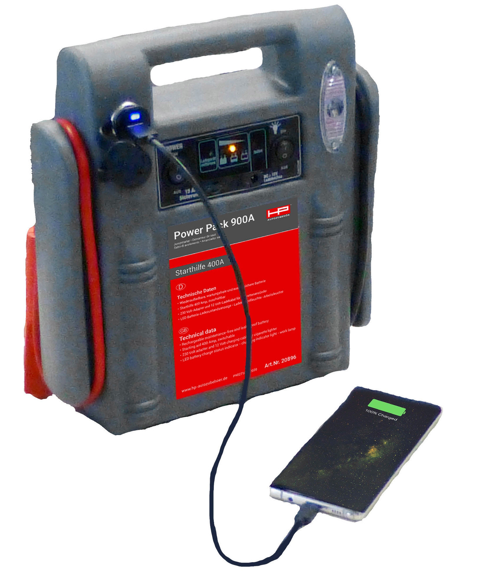 HP Autozubehör Power Pack 900A 17Ah 12V