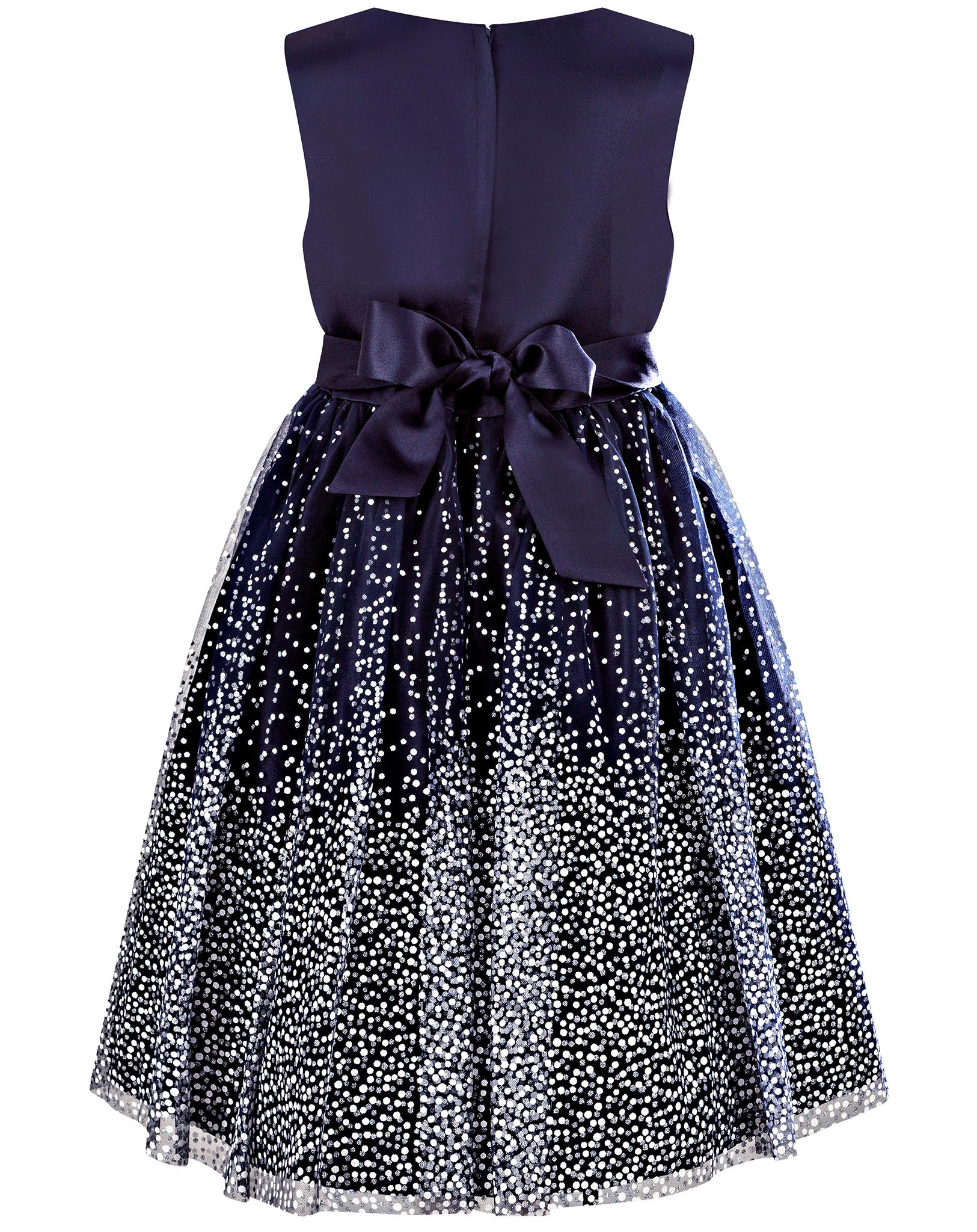Kleid GLITTER DOTS ärmellos in navy