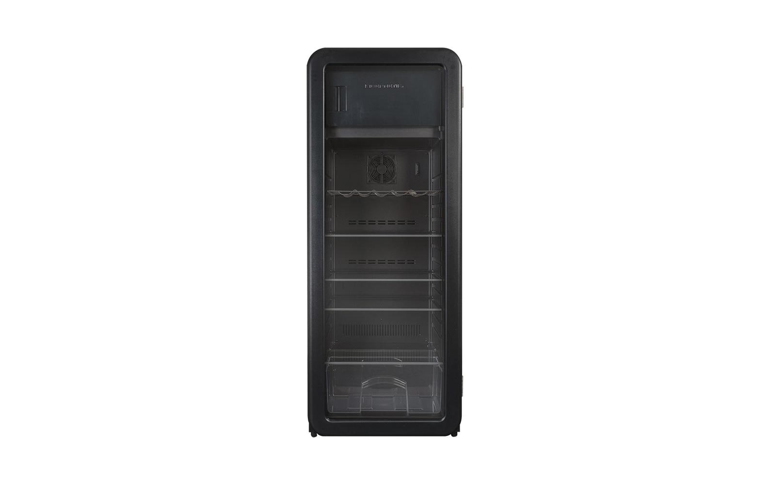 Getränkekühlschrank RKS256 Rechts, Schwarz<br>Retrokühlschrank
