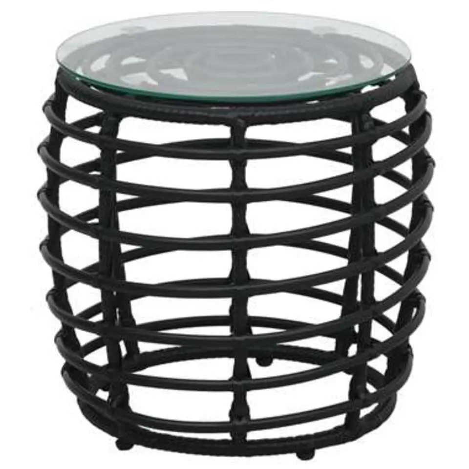 vidaXL - Bistroset - Zwart - Poly rattan