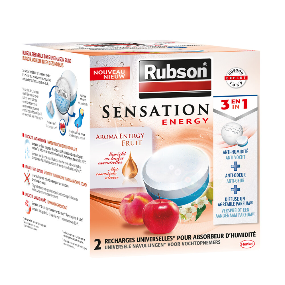 Rubson Vochtopnemer Navullingen Sensation Fruit2 x 300 gr