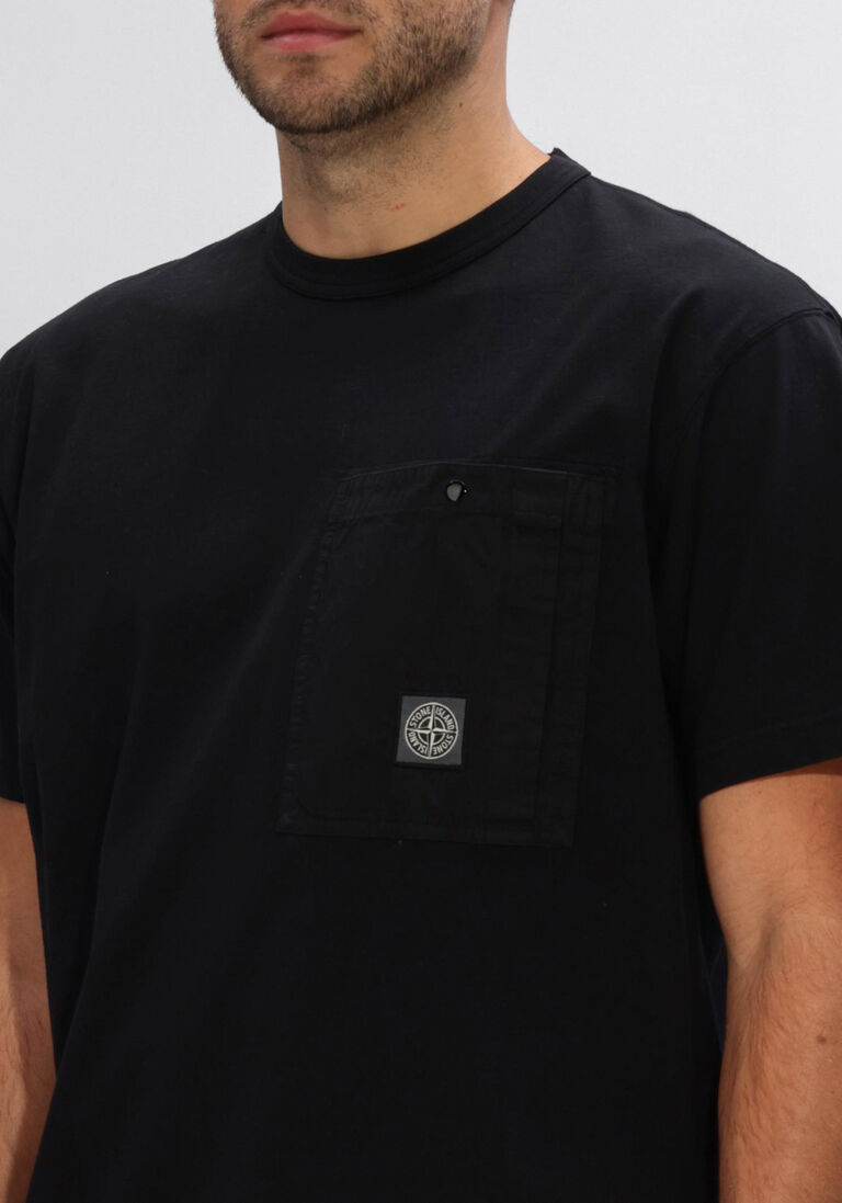 zwarte stone island t-shirt ss t-shirt s0115
