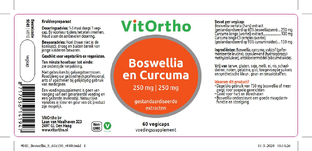 VitOrtho Boswellia en Curcuma Vegicaps 60CP