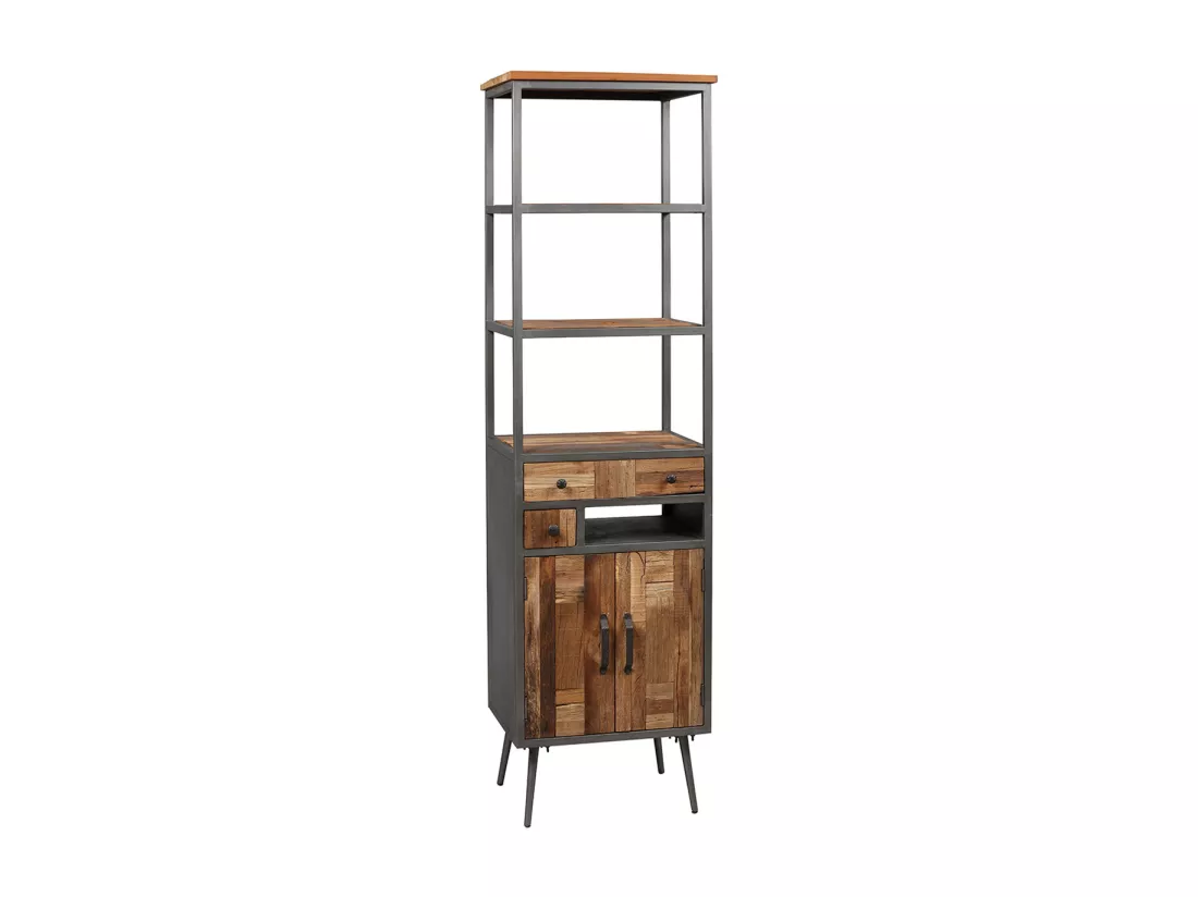 LEONARD - Meuble de Rangement 2 Portes 2 Tiroirs