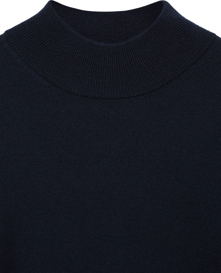 MANGO Perkins neck knitted sweater Navy