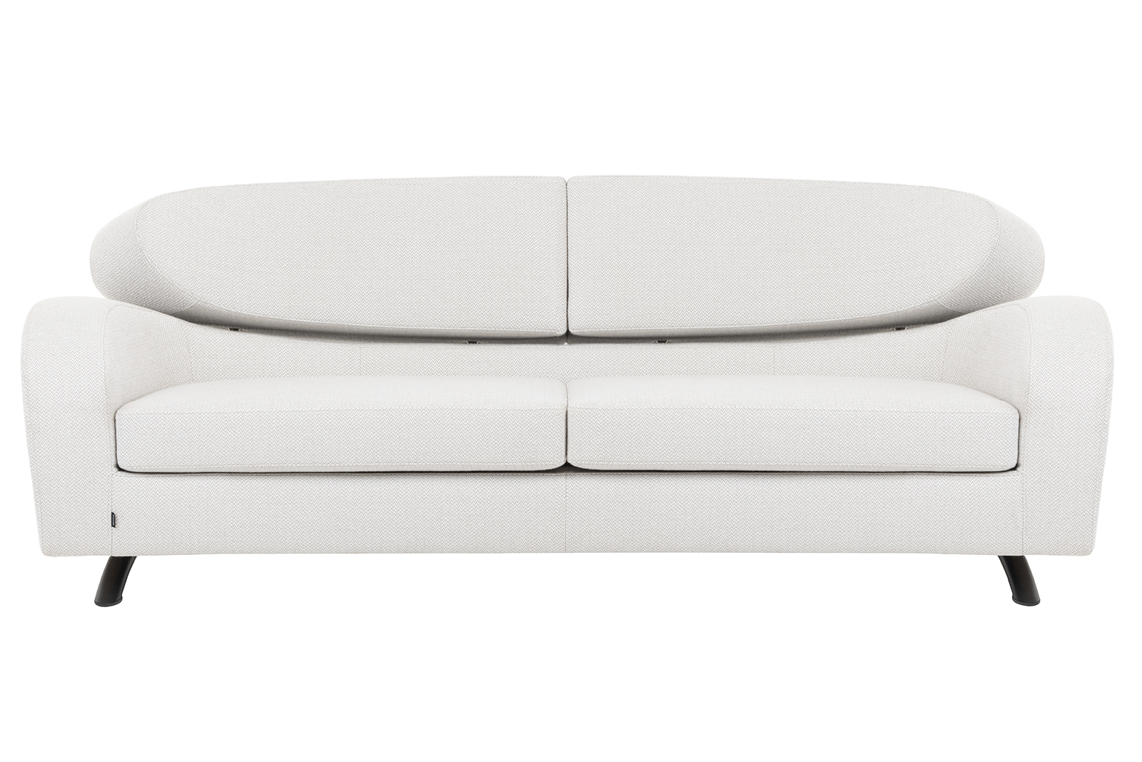 Stream sofa I tekstil Uno kit med sortlakkerte ben.