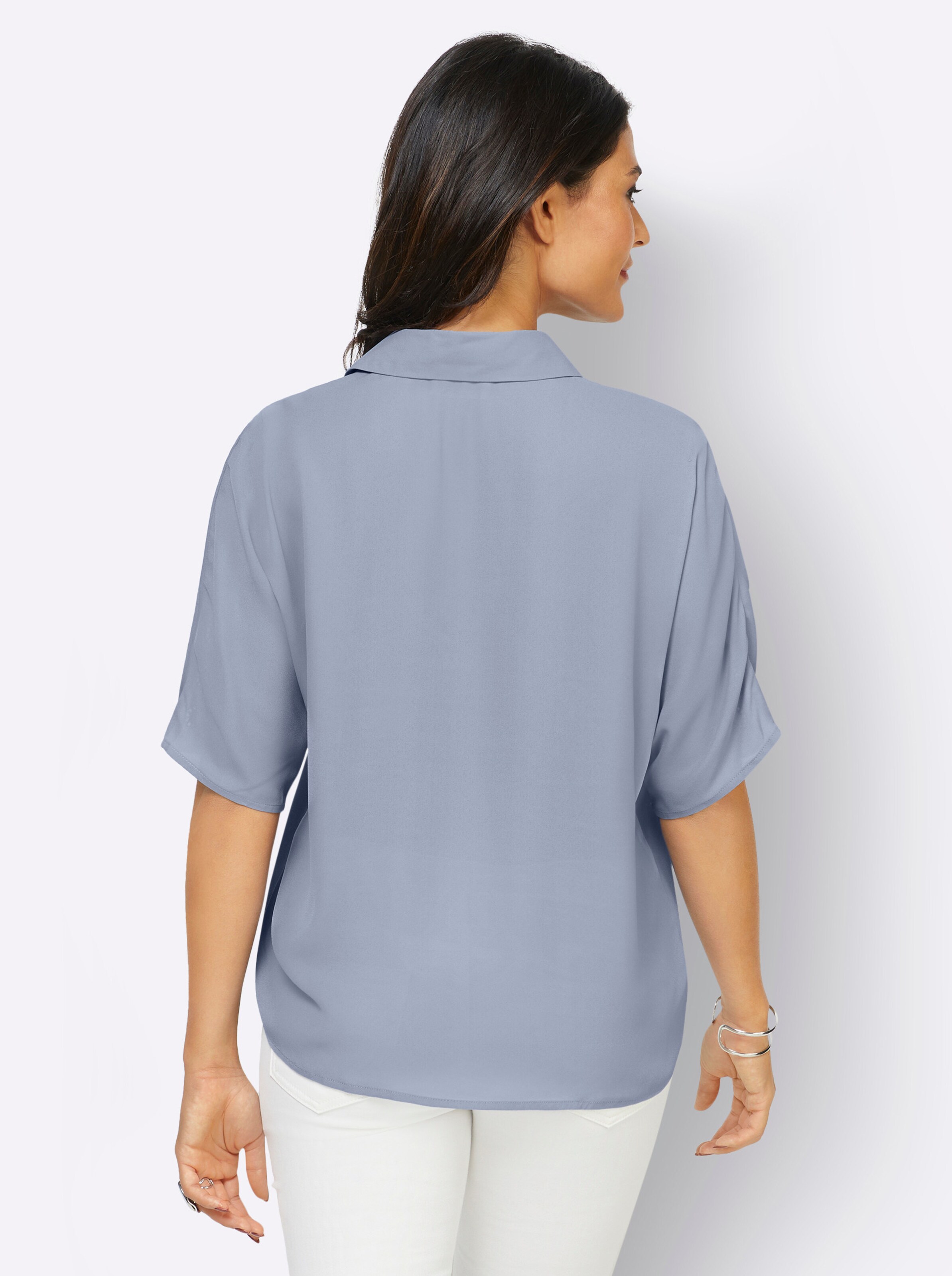 Bluse in taubenblau