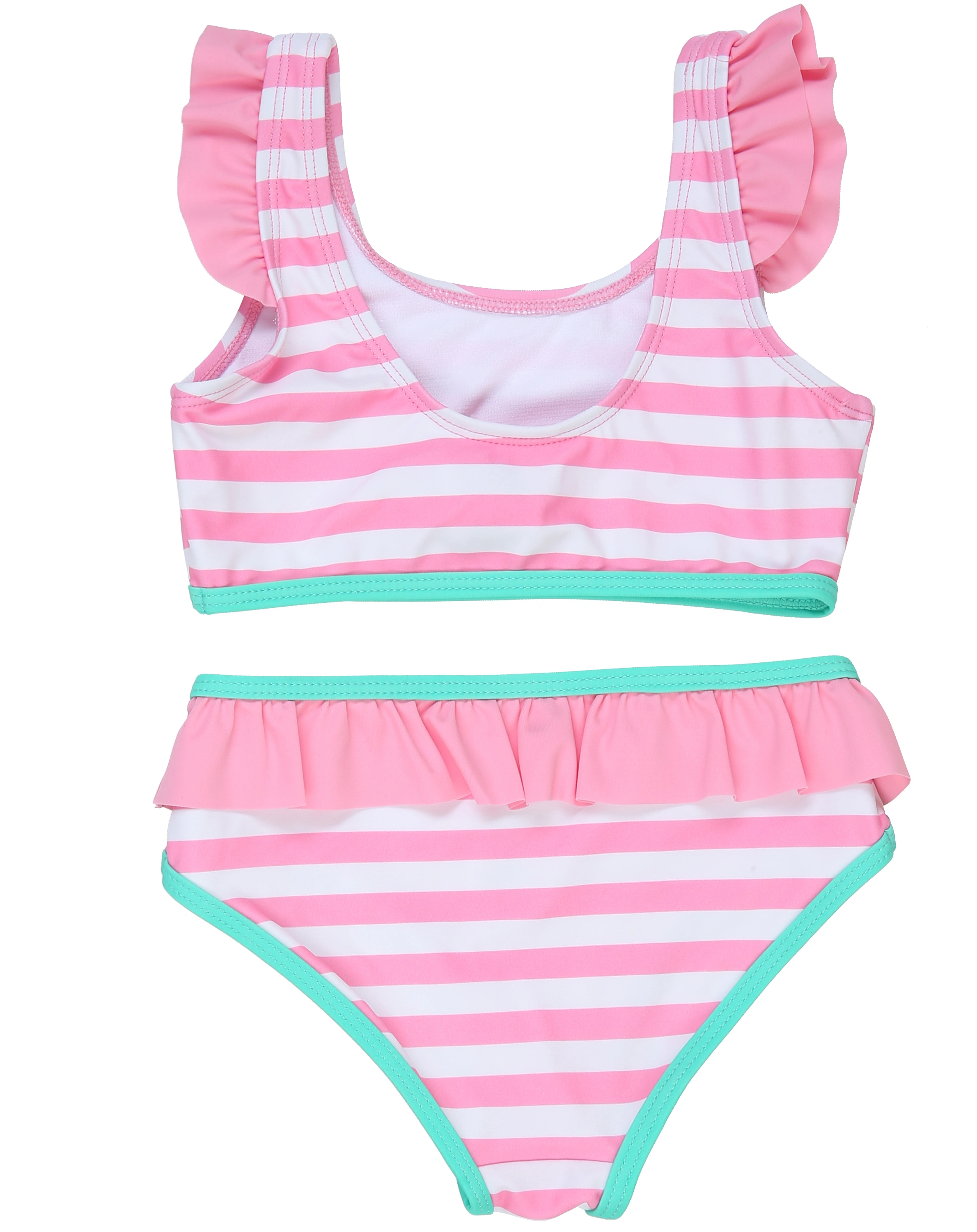 Bikini HERZ gestreift in pink/weiß