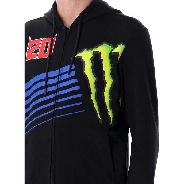Fabio Quartararo - Sweat zippé à capuche Dual FQ20 Monster - 2023 Noir / Vert