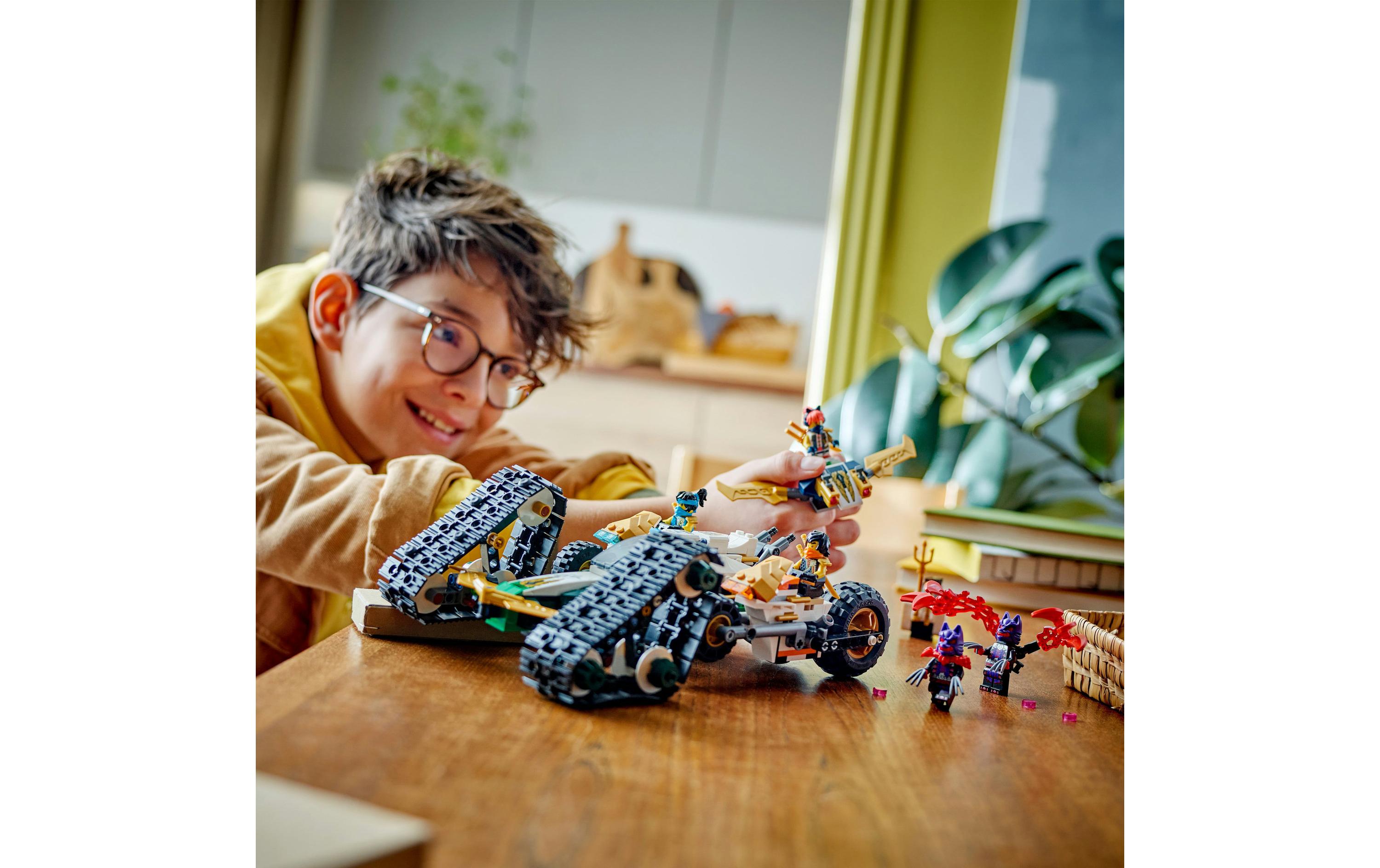 Ninjago Kombi-Raupe des Ninja-Teams 71820Einzigartiges 4-in-1-Set mit Rennauto