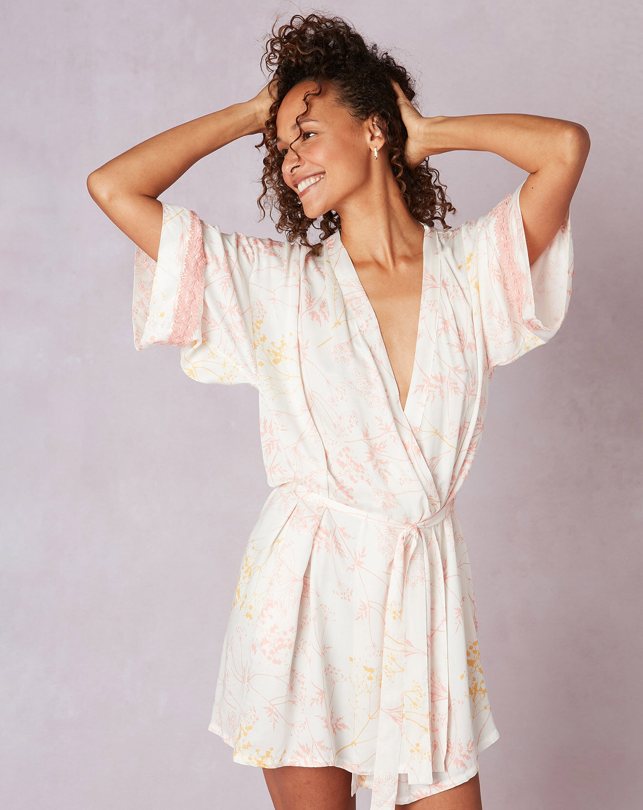 Le Chat Kimono Casamance corail/rose
