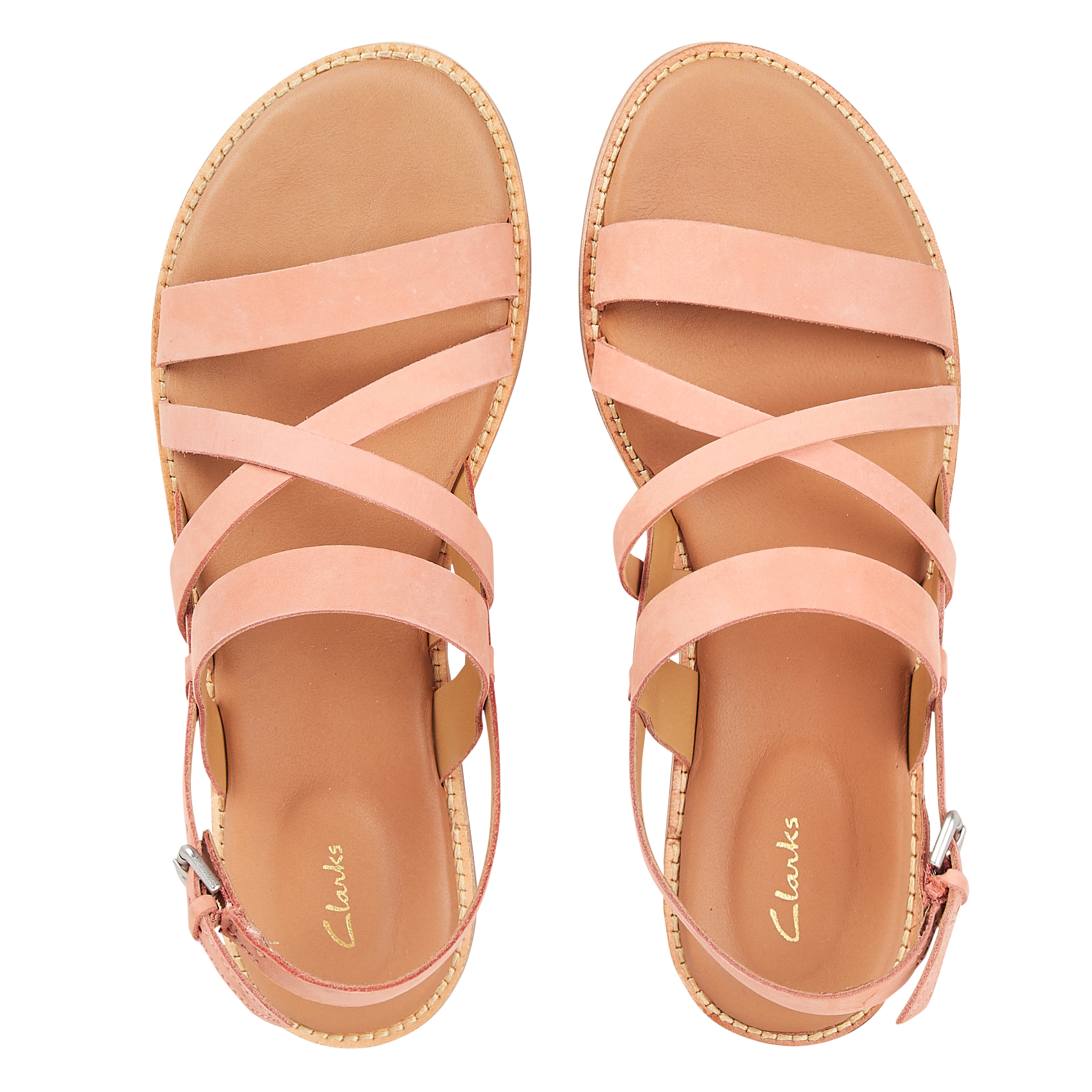KARSEA SUN - Sandales plates en cuir| Orange