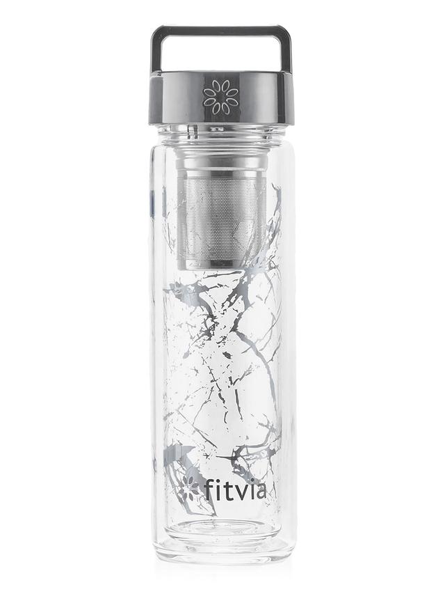 Feuerwerk der Früchte Tee-Set mit 2 verschiedenen Teesorten, Thermoflasche, Gin, 3 Eiswürfelformen, Tee-Ei & Teelöffel, 9-teilig