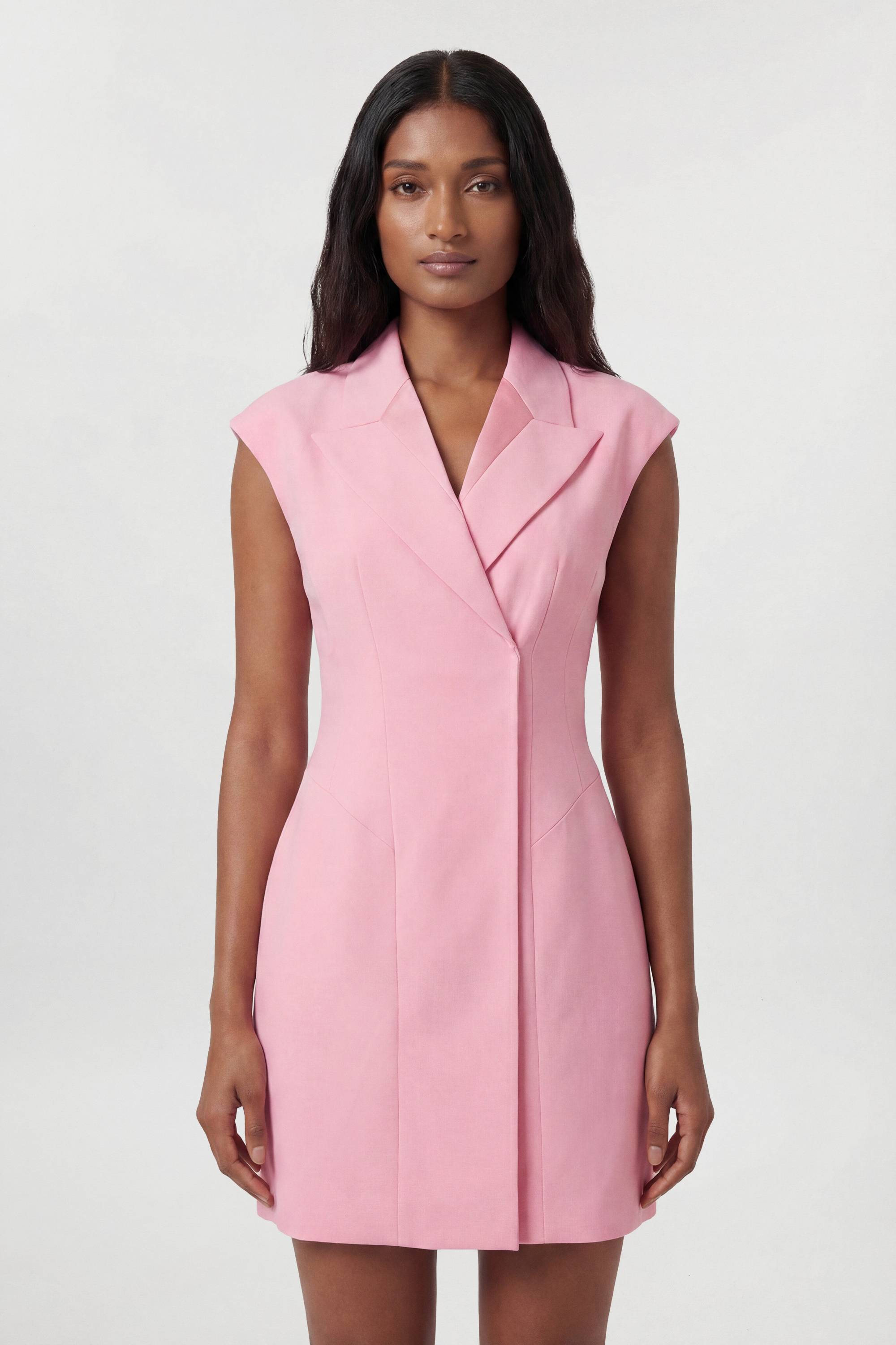 KarenMillen Robe Mini Ajustée En Tissu Stretch Compact Avec Détails De Coutures