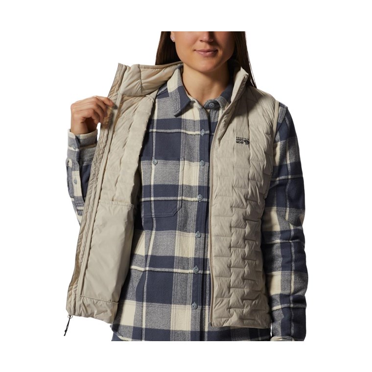 Mountain Hardwear Stretchdown Light Vest Women Wild Oyster
