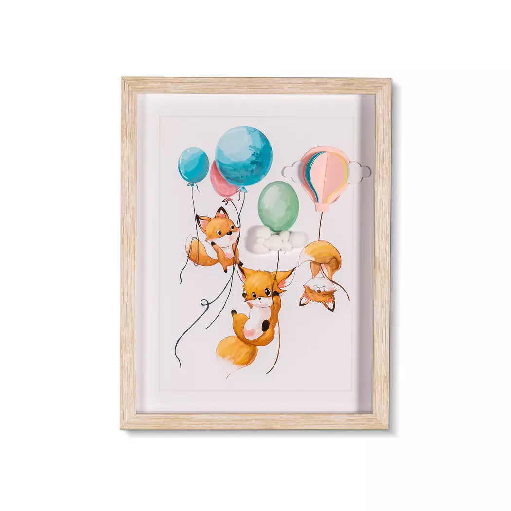 Wandbild 30 x 43 cm Fuchs