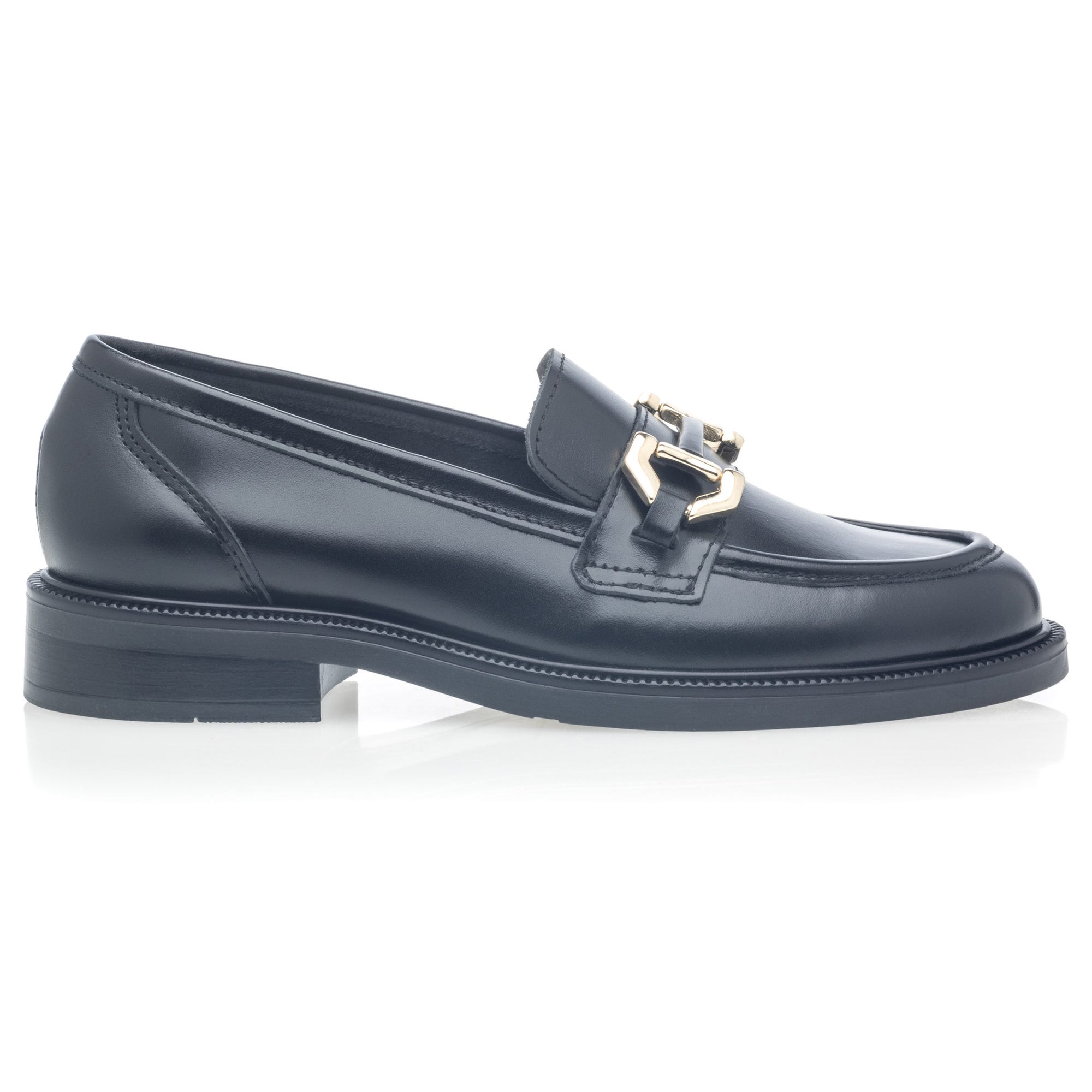 Mocassins Femme en cuir noir