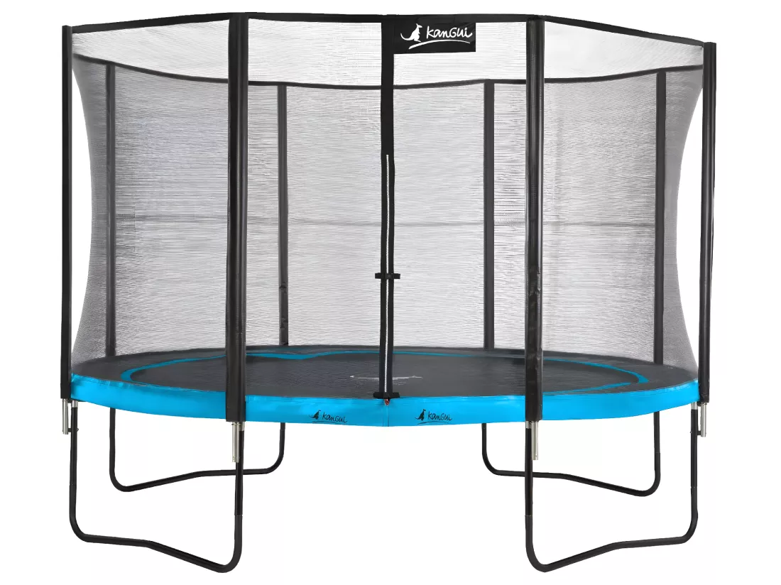 Kangui - Trampoline de jardin 365 cm + filet de sécurité | PUNCHI Bleu 360