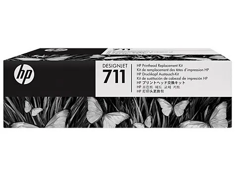 HP 711 - Sort, gul, cyan, magenta - printhoved - for DesignJet T100, T120, T120 ePrinter, T125, T130, T520, T520 ePrinter, T525, T530