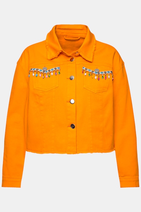 Twilljacke, Straight Fit, Rücken-Applikation