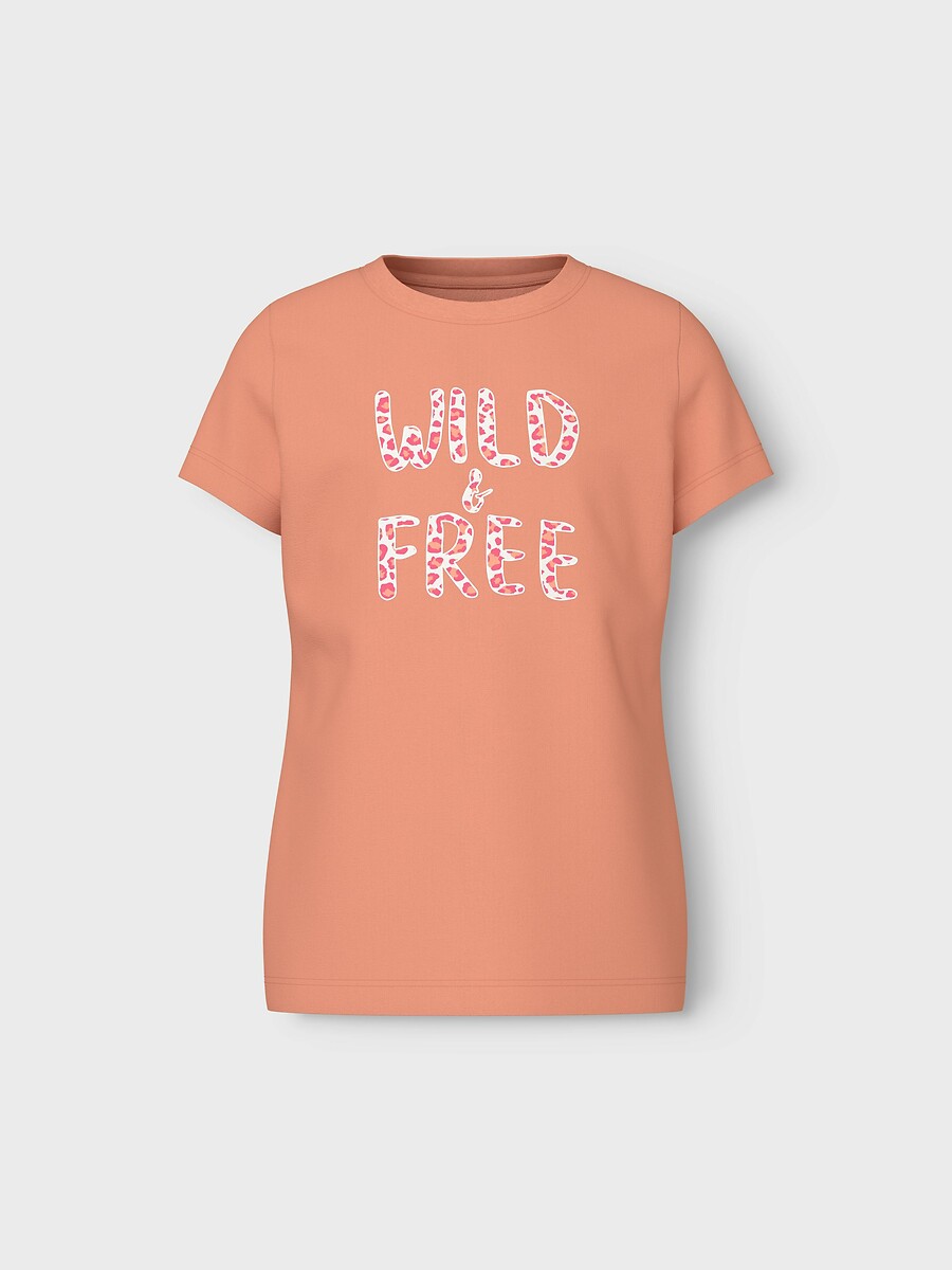 DÊ UM NOME A ISTO<br>Camiseta de manga curta com texto estampado