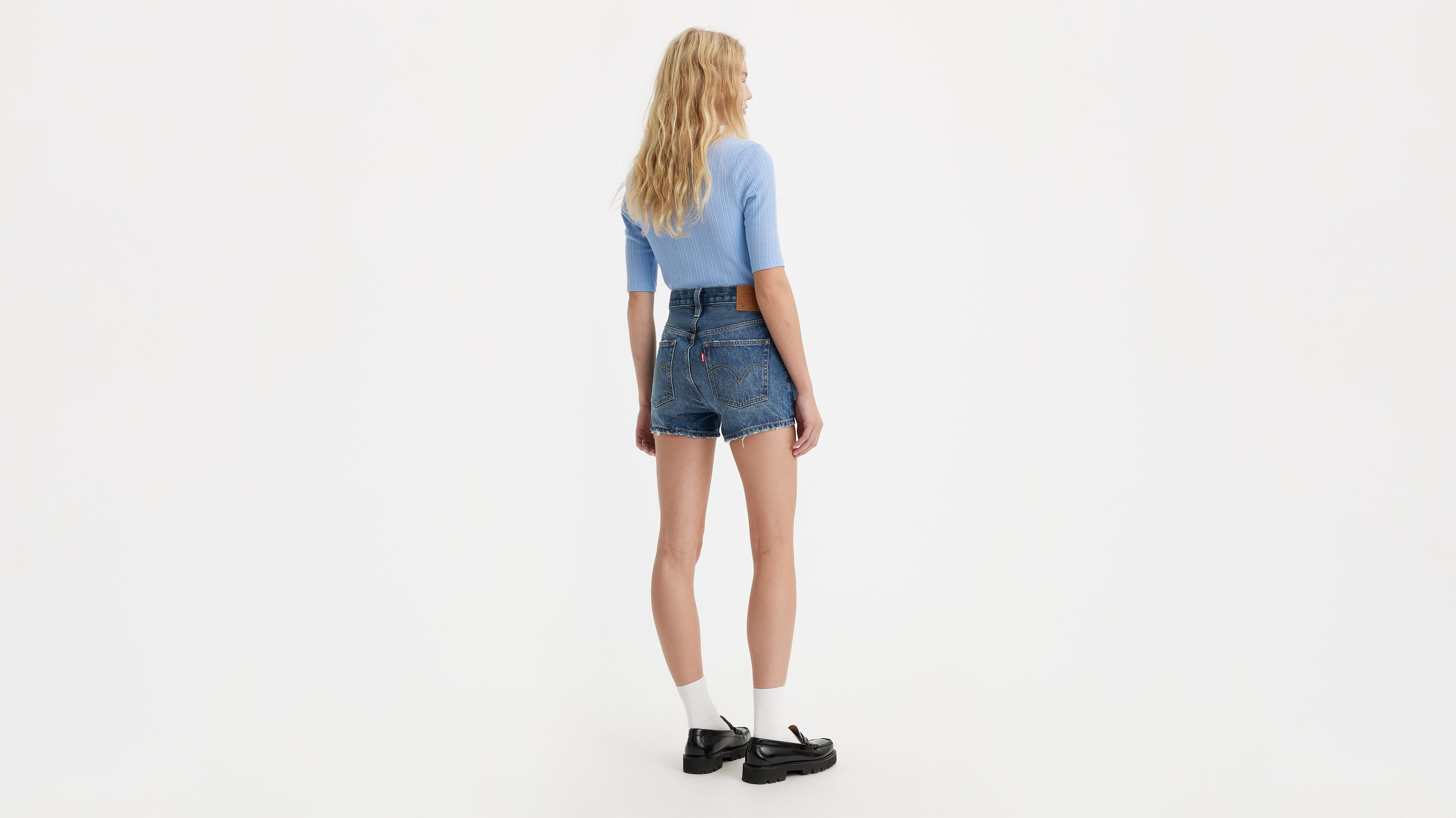 Short 501® Original - Dark Indigo Destructed - Bleu