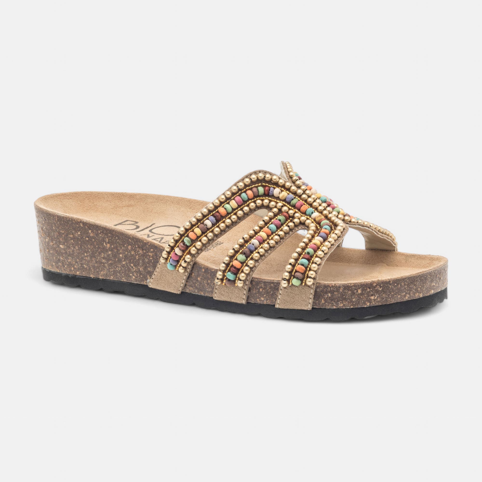 Mules semelle liège Femme beige