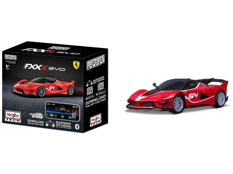 Maisto Rennwagen RC Power Racer Ferrari FXXK Evo Bluetooth Ferngesteuertes Spielzeug
