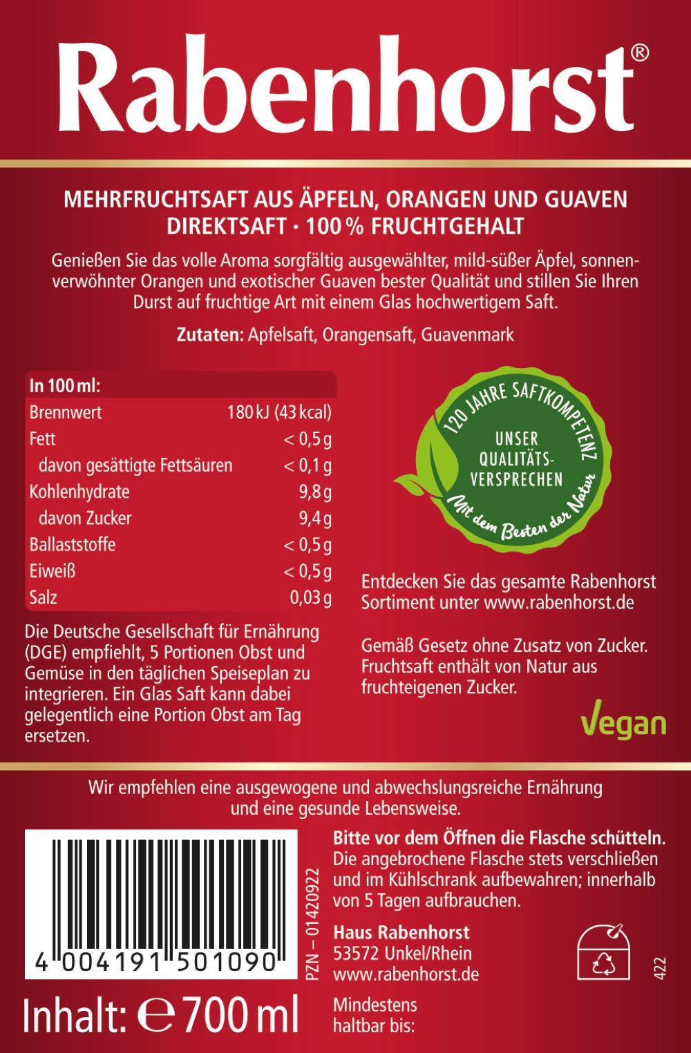 Rabenhorst Für den gesunden Durst