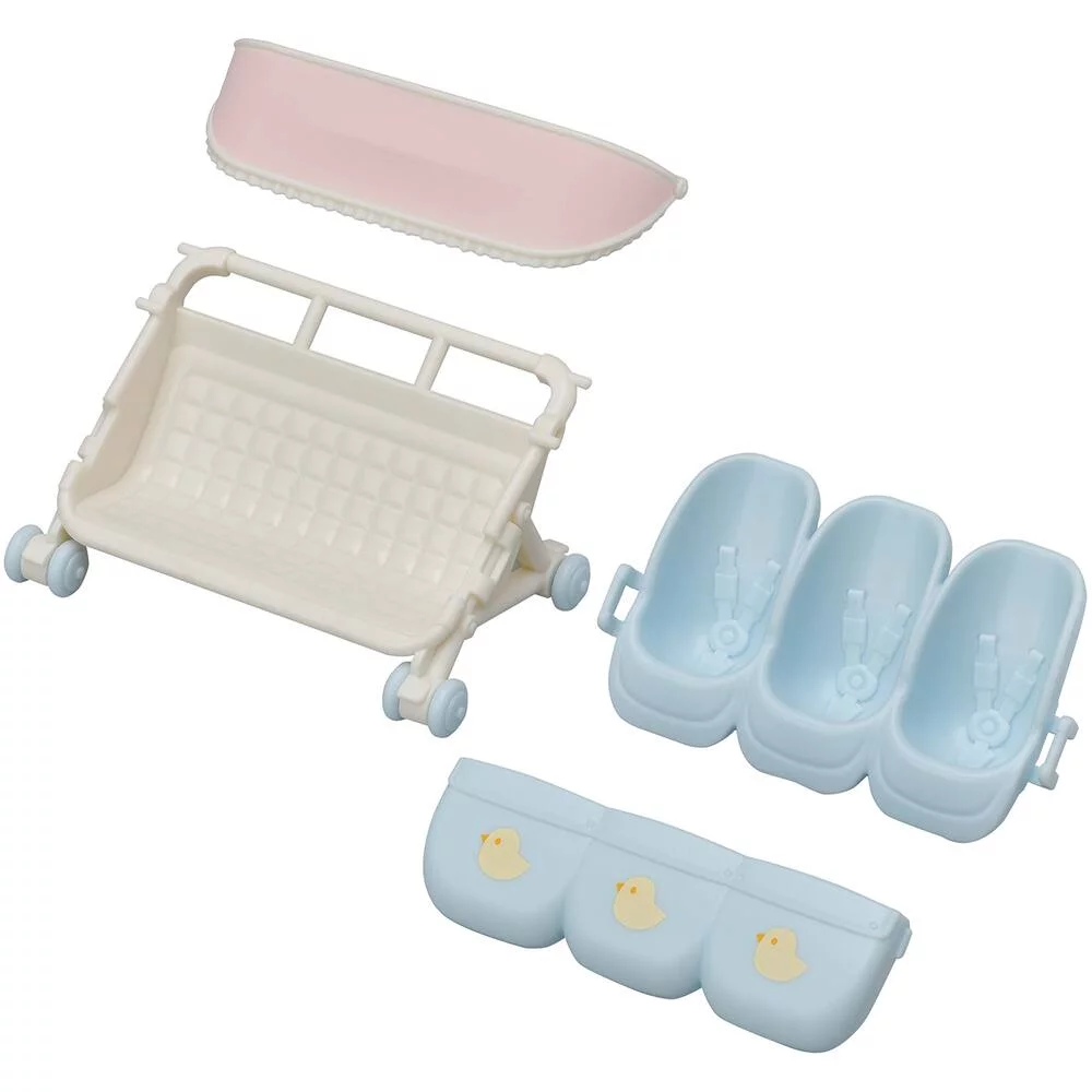 LA POUSSETTE TRIPLE - SYLVANIAN TOUT POUR BEBES