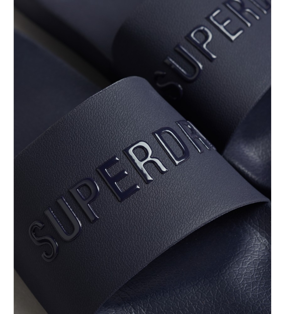 Chinelo de piscina Superdry Code Navy Logo