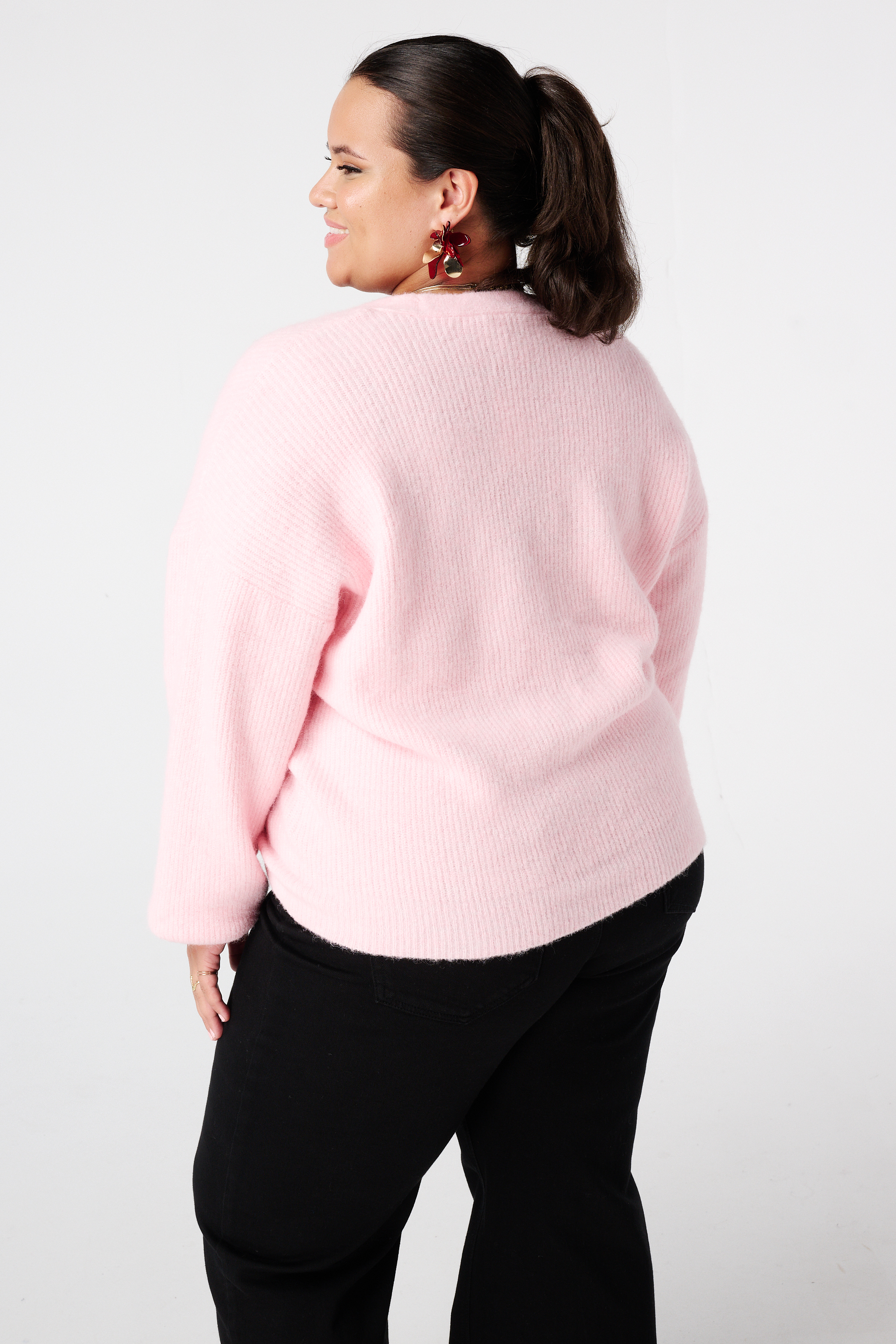 Vestje met gouden knopen Licht pink