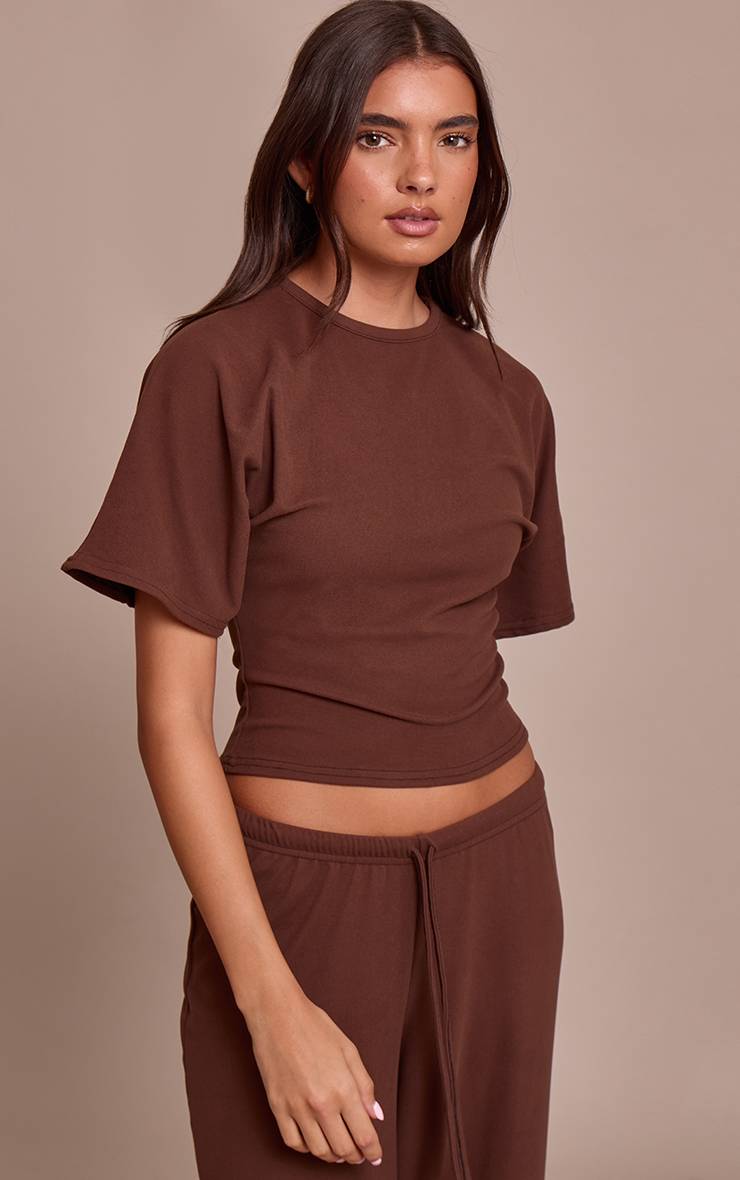 Chocolat T-shirt Ample À Toucher Doux