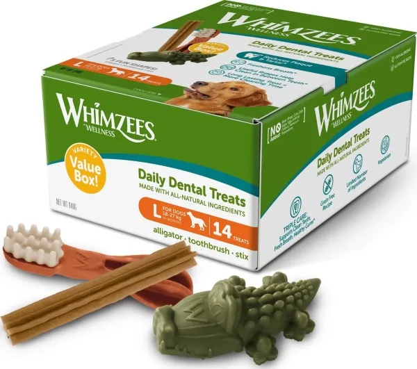 Whimzees Variety L, 14 stk, 840 g, box
