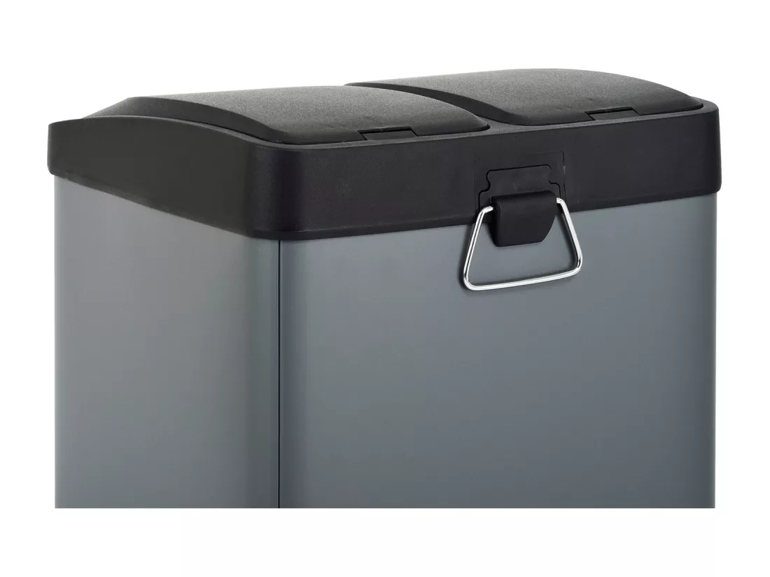 Poubelle de tri 2x8L en inox