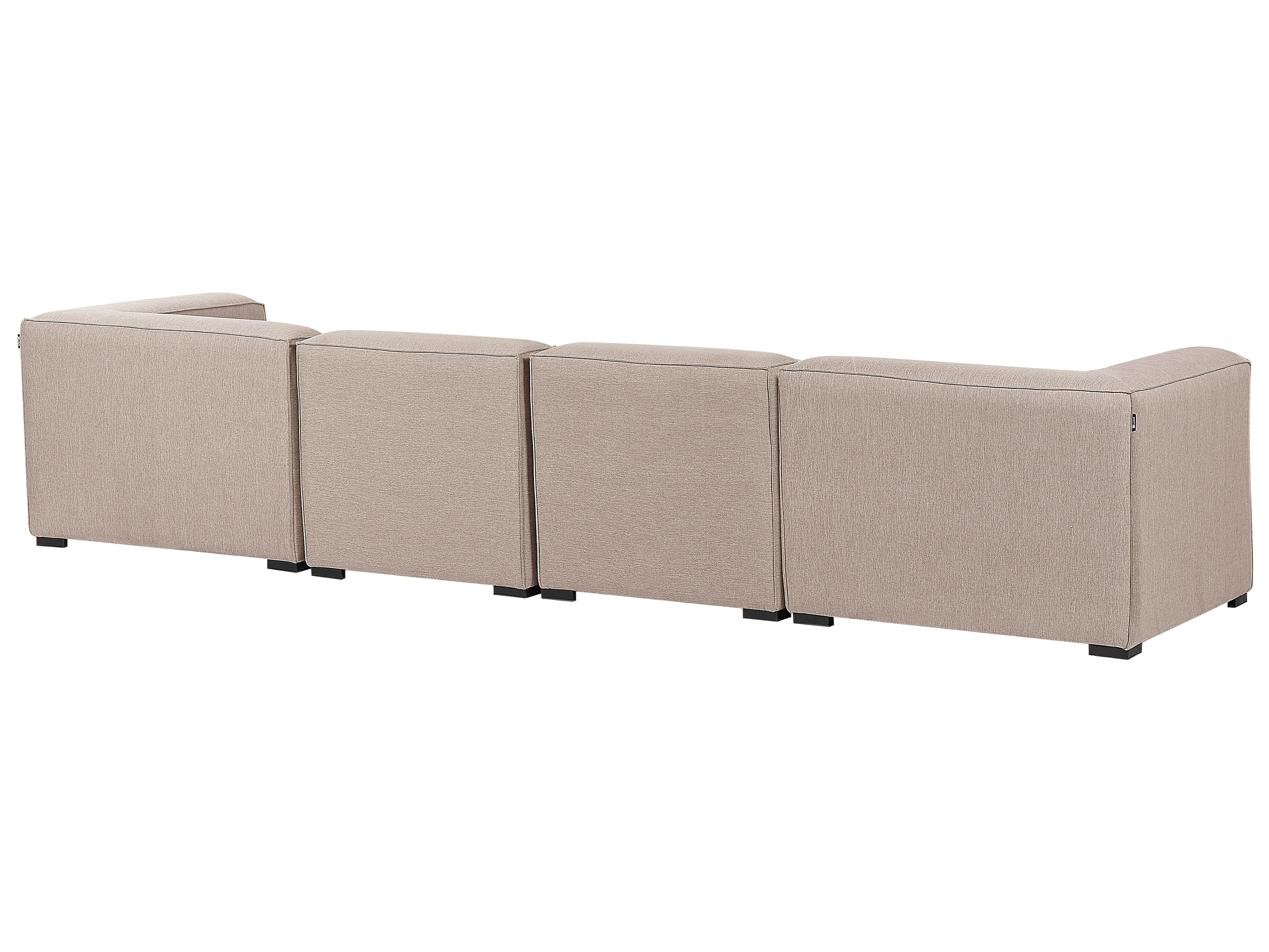 Tuin loungebank met ottomaan 4-zits AREZZO modulair Beige