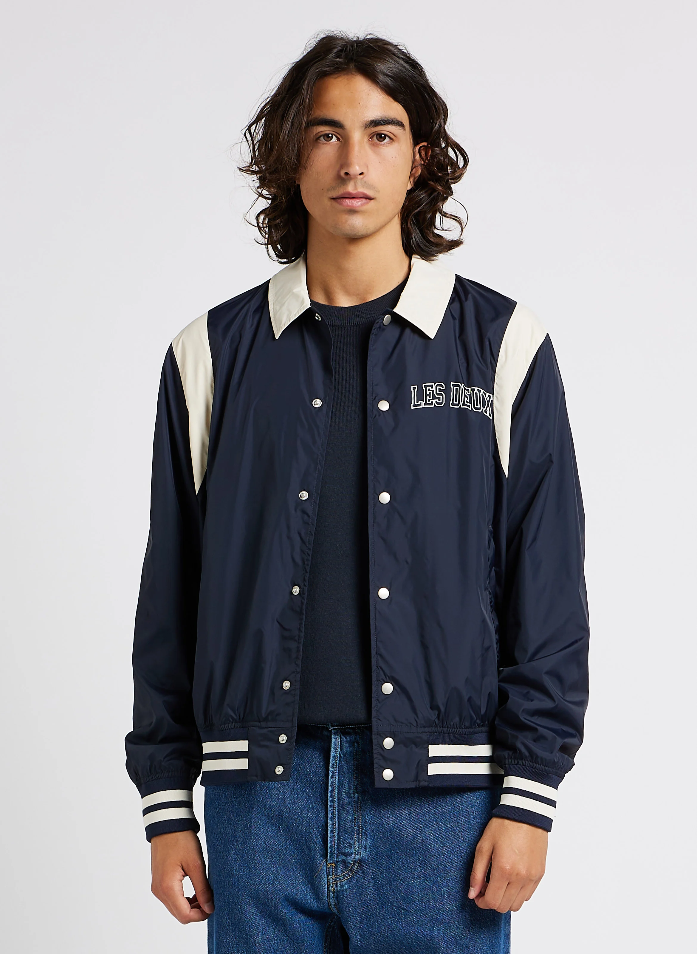 VARSITY - Blouson col classique| Bleu
