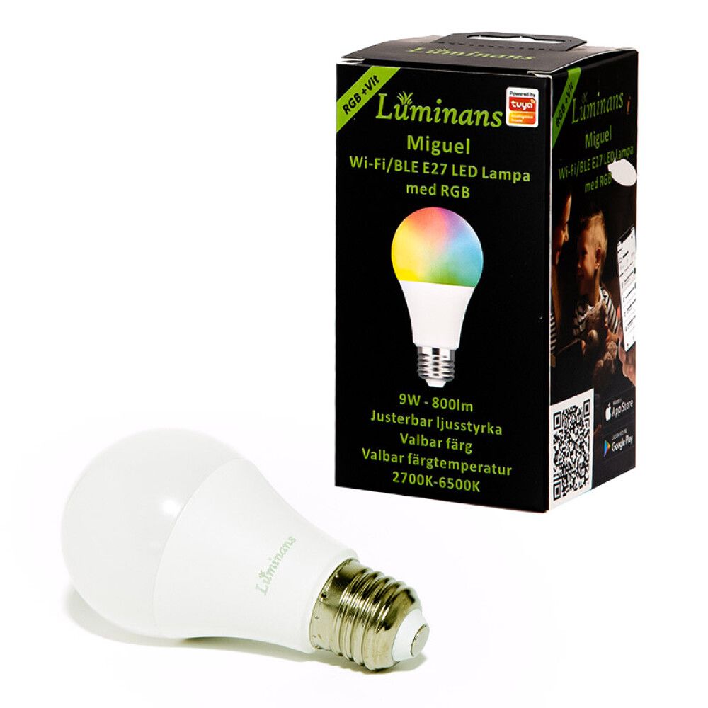 LYSPÆRE LUMINANS MIGUEL RGB E27 9W
