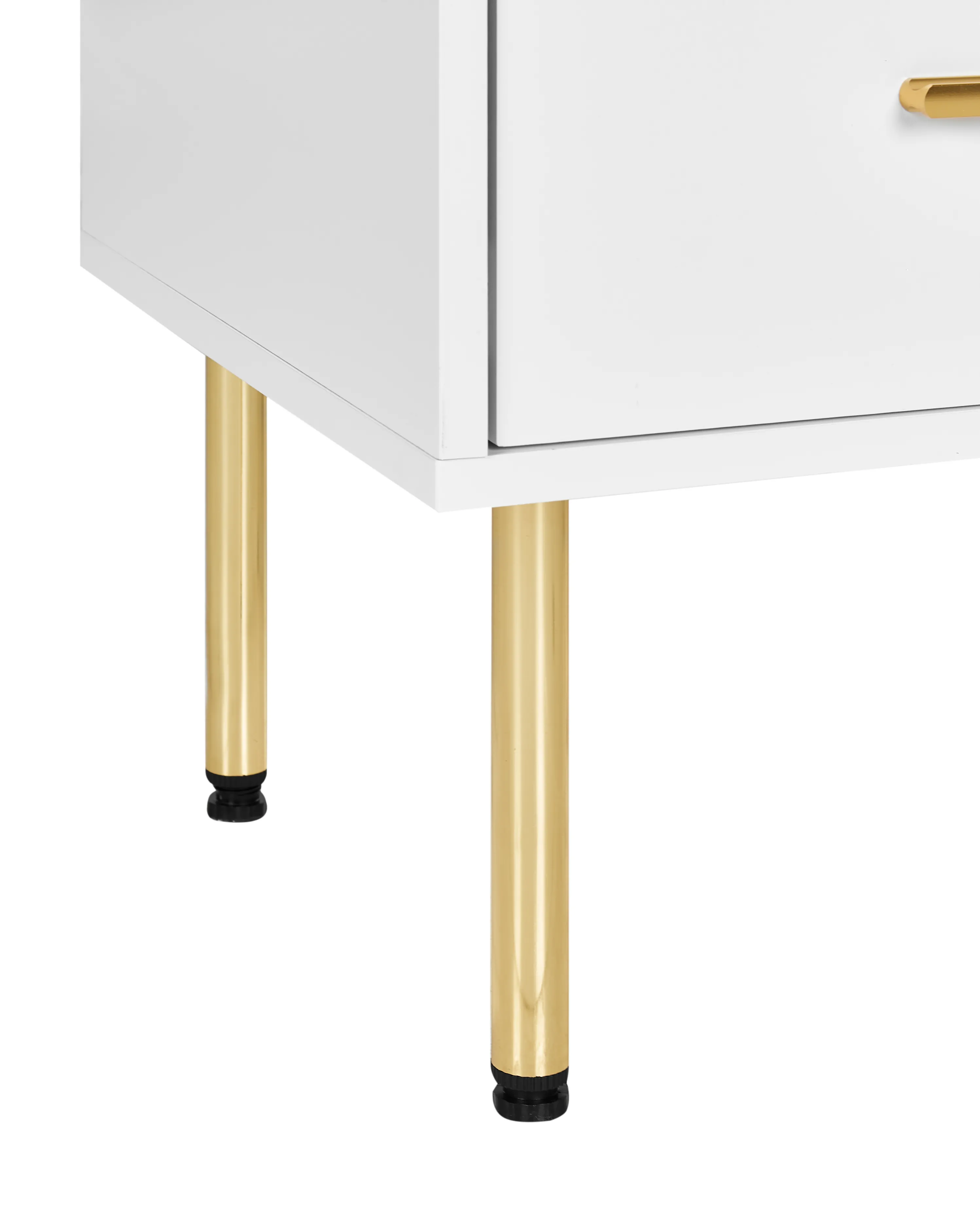 Glazen vitrinekast MILORA 80 cm Wit