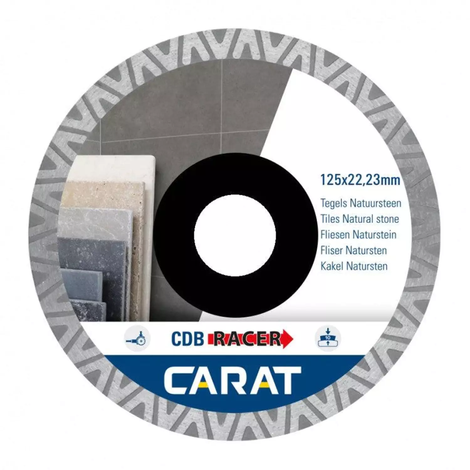 Carat CDBM125300 Racer Diamantzaagblad - 125 x 22,23 mm - Tegels/Natuursteen