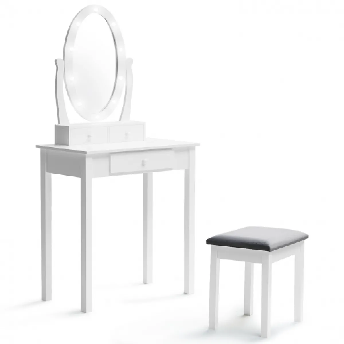 Idmarket Market Coiffeuse BELLA LED